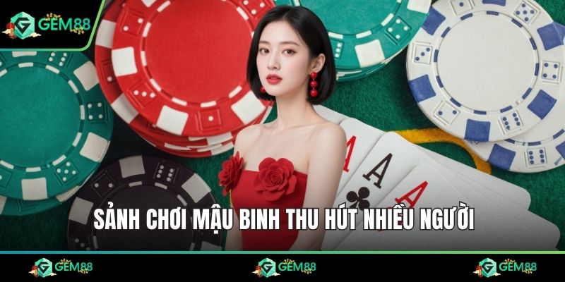 Sảnh chơi mậu binh thu hút nhiều người