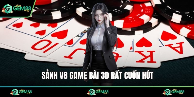 Sảnh V8 game bài 3D rất cuốn hút